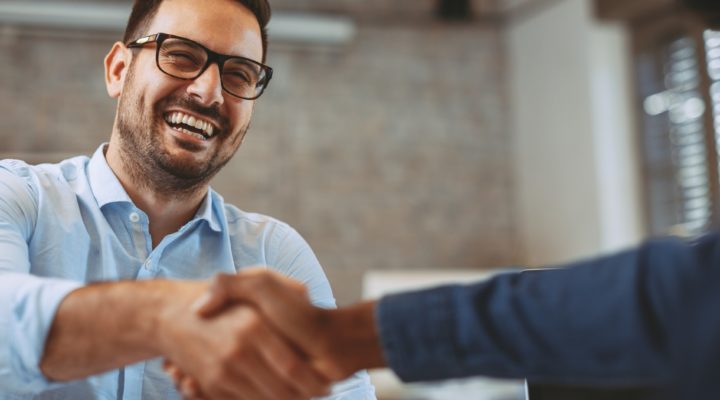 Two men shaking hands